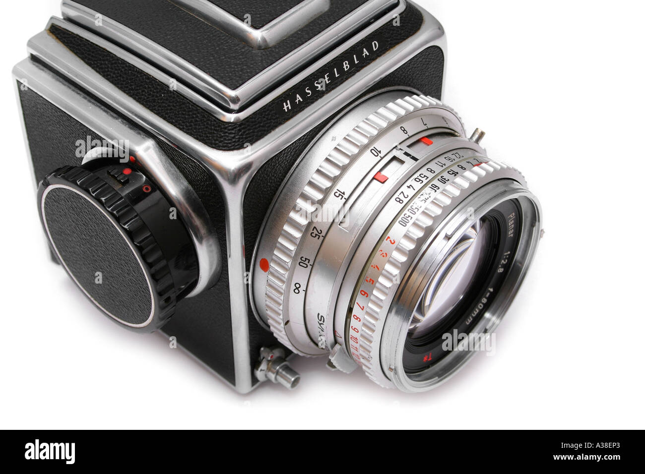 Hasselblad 500cm medium format single lens reflex camera 6x6 cm two and a quarter square Stock Photo