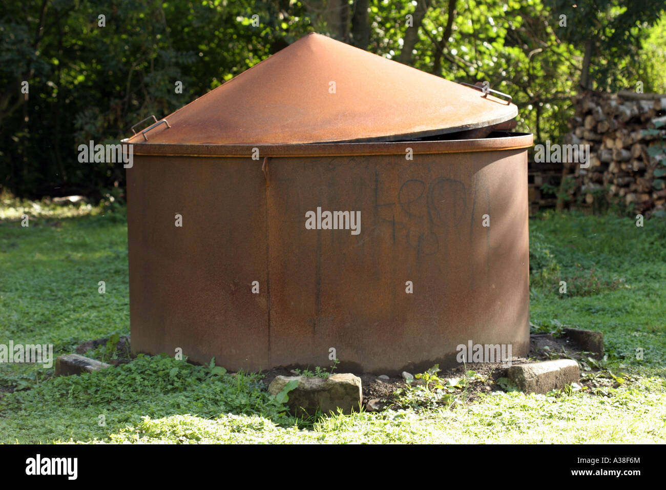 Metal Charcoal Kiln Stock Photo Alamy