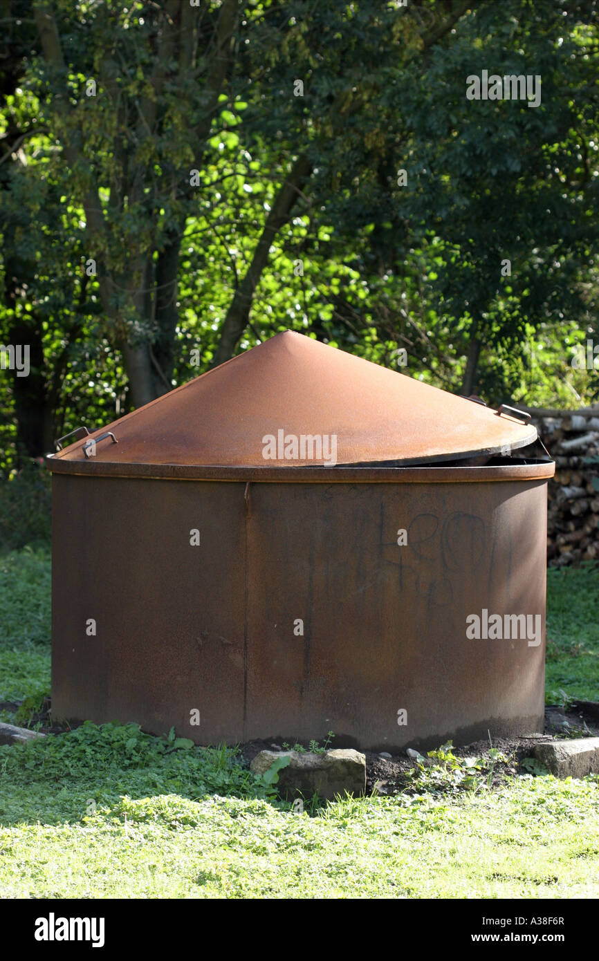 Metal Charcoal Kiln Stock Photo Alamy