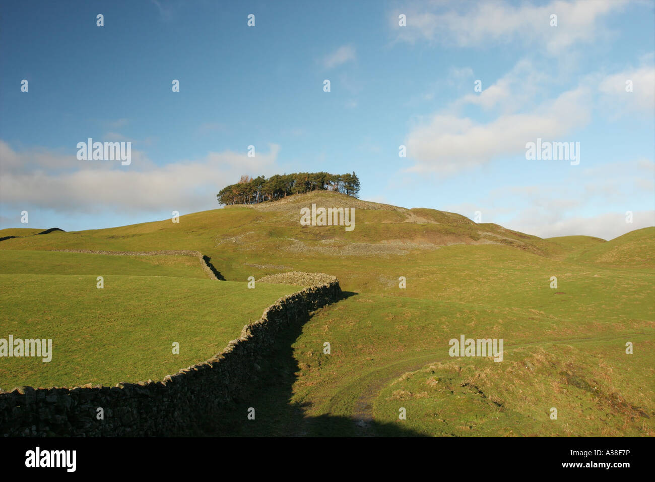 The Ancient Burial Mound of Kirkcarrion Teesdale County Durham Stock
