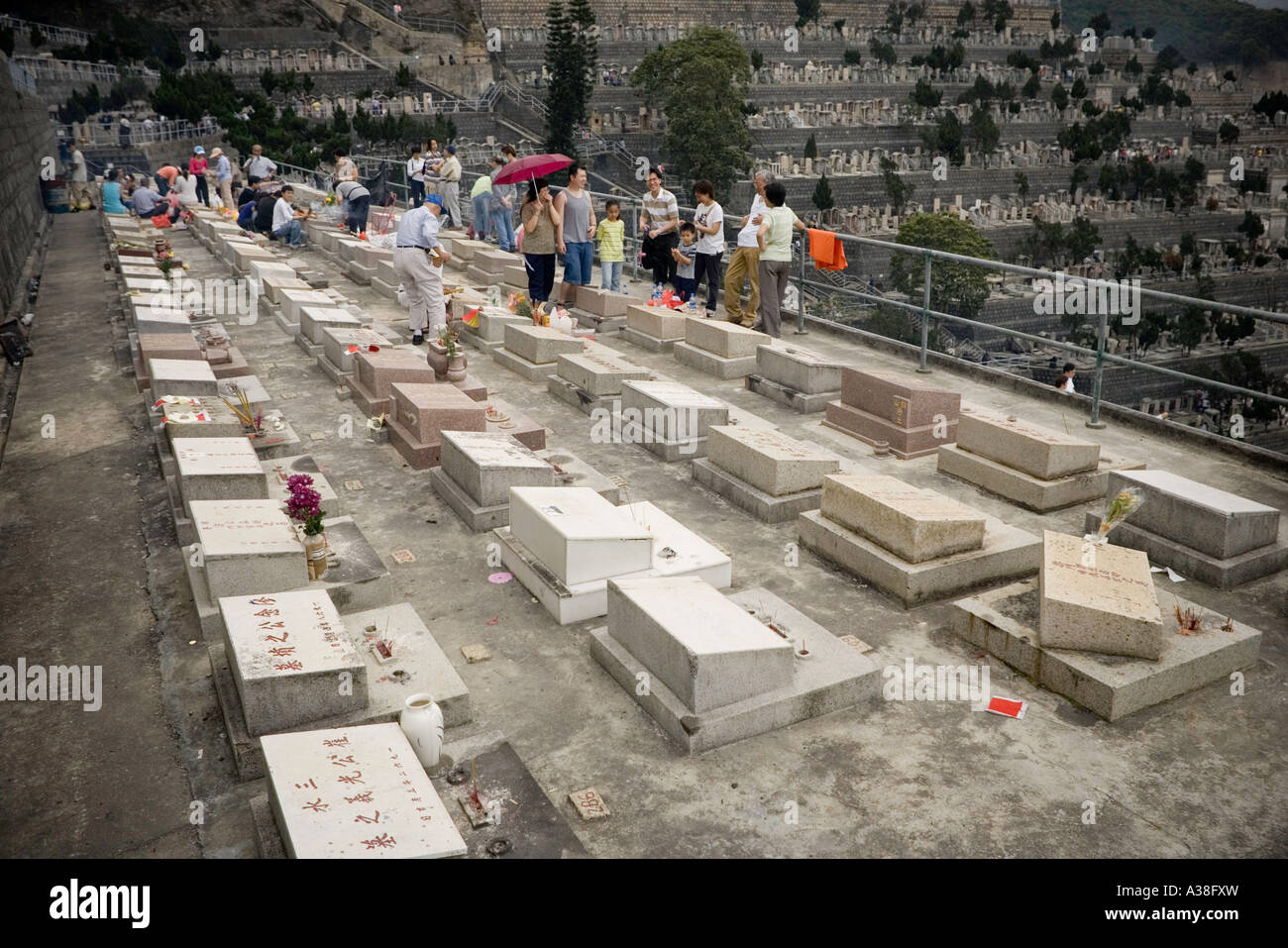 Ching ming - Spring grave cleaning, Hong Kong Stock Photo