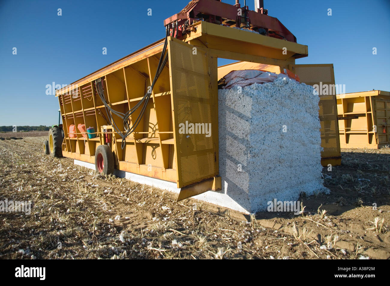 Module builder, compactor, cotton harvest, Georgia Stock Photo - Alamy