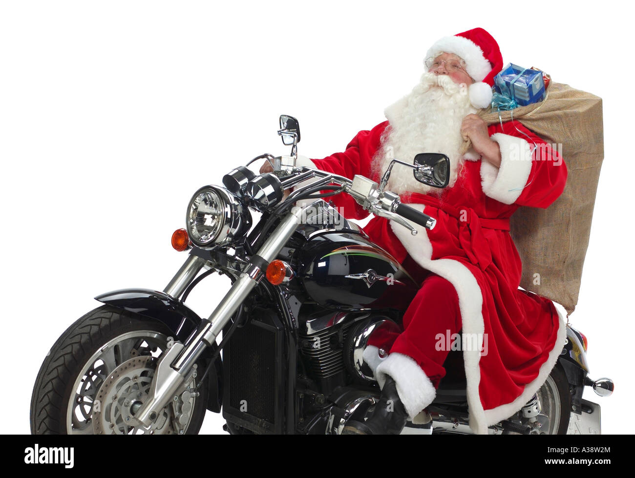 Santa motorcycle hi-res stock photography and images - Alamy