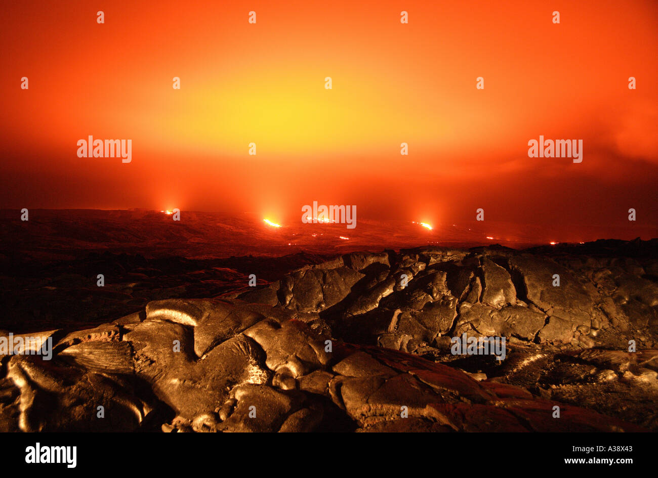 Volcanic activity Stock Photo