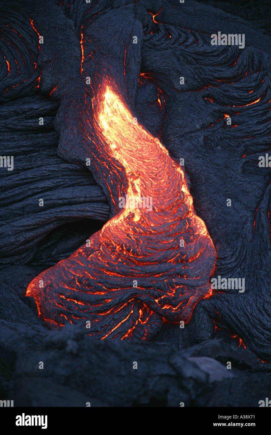 Lava flow Stock Photo