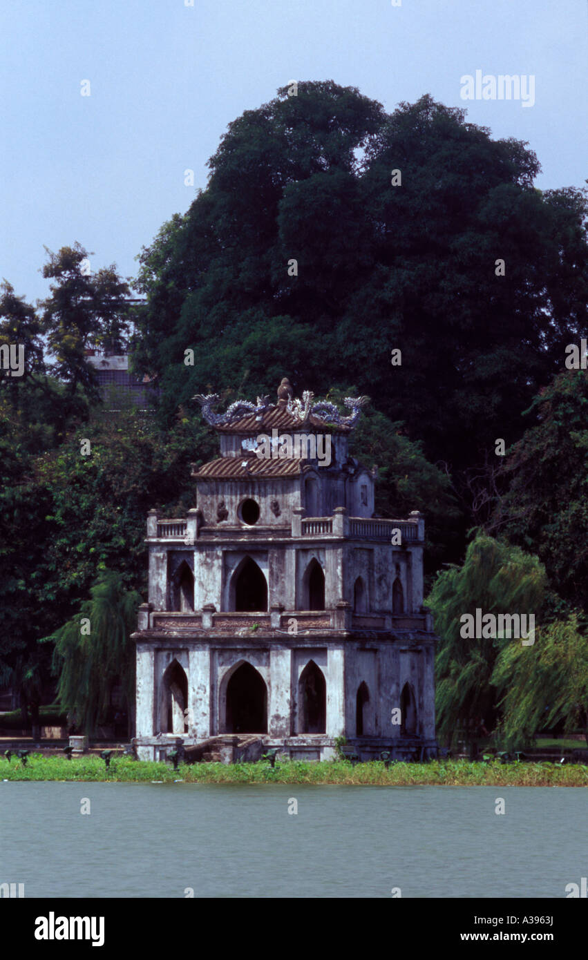 The Tortoise Tower, Hoan Kiem Lake, Hanoi, Vietnam Stock Photo - Alamy