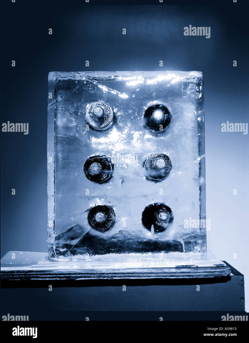 Bottles in ice Stock Photo Alamy