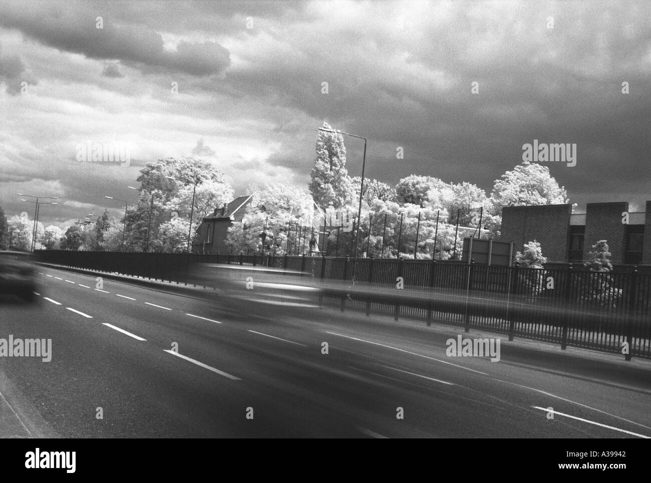 Sunny day highway Black and White Stock Photos & Images - Alamy