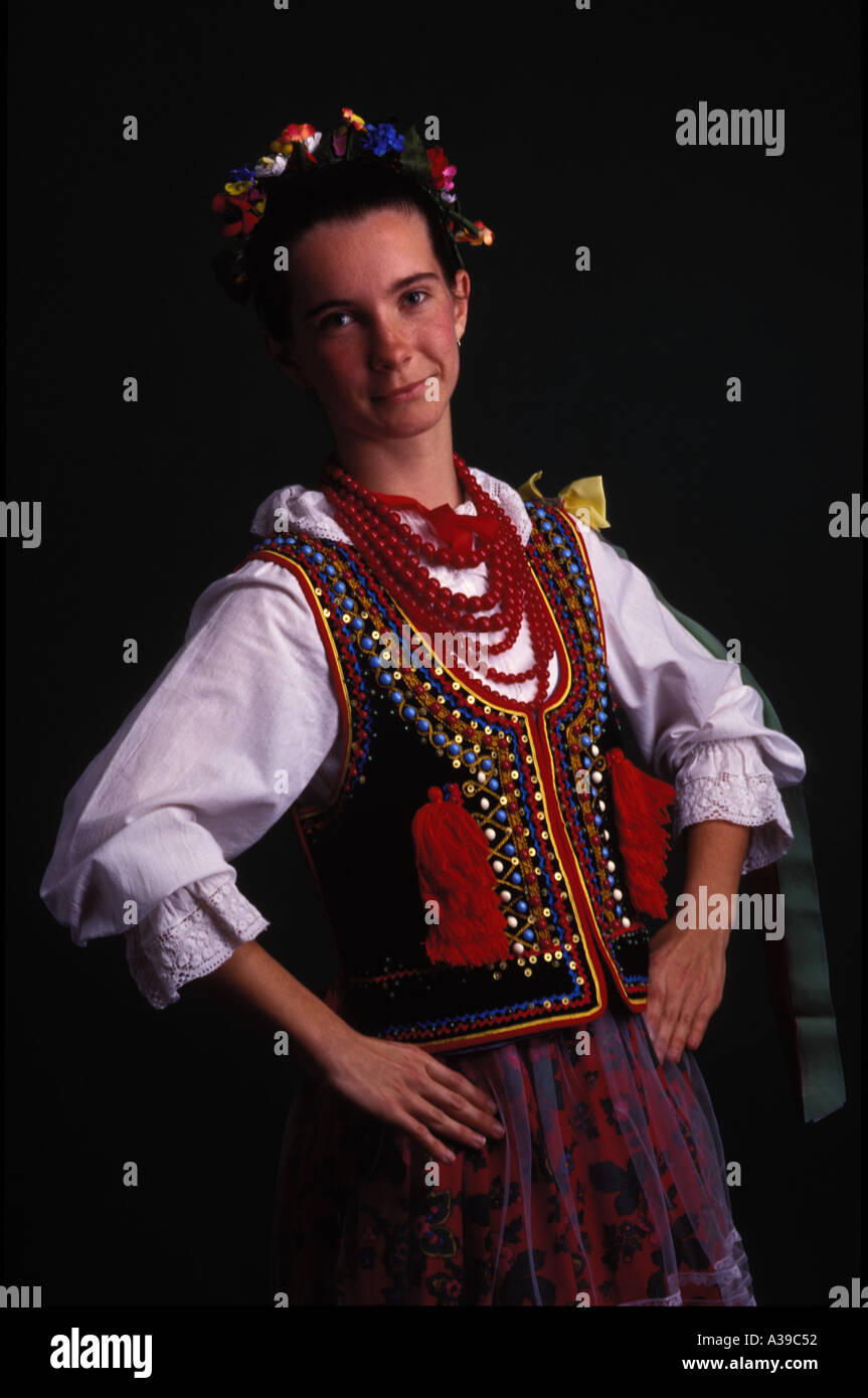 Polish National Dress 0312 Stock Photo
