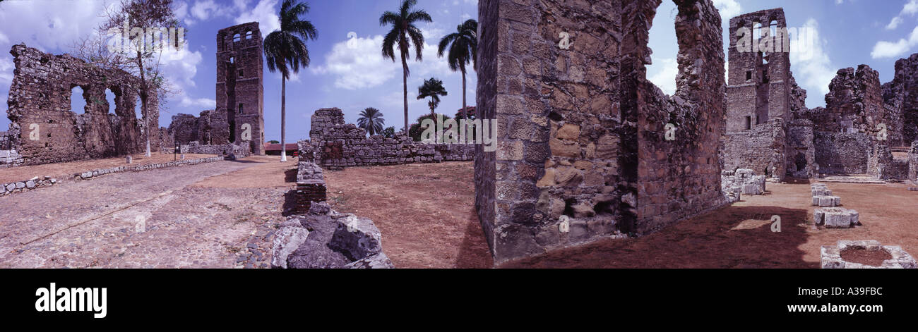 Panama Central America Old City Ruins Digital Composite Stock Photo