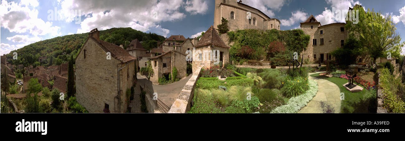 France Lot Valley  south-west , Midi-Pyrénées  Dordogne   river valley Romanesque Stock Photo