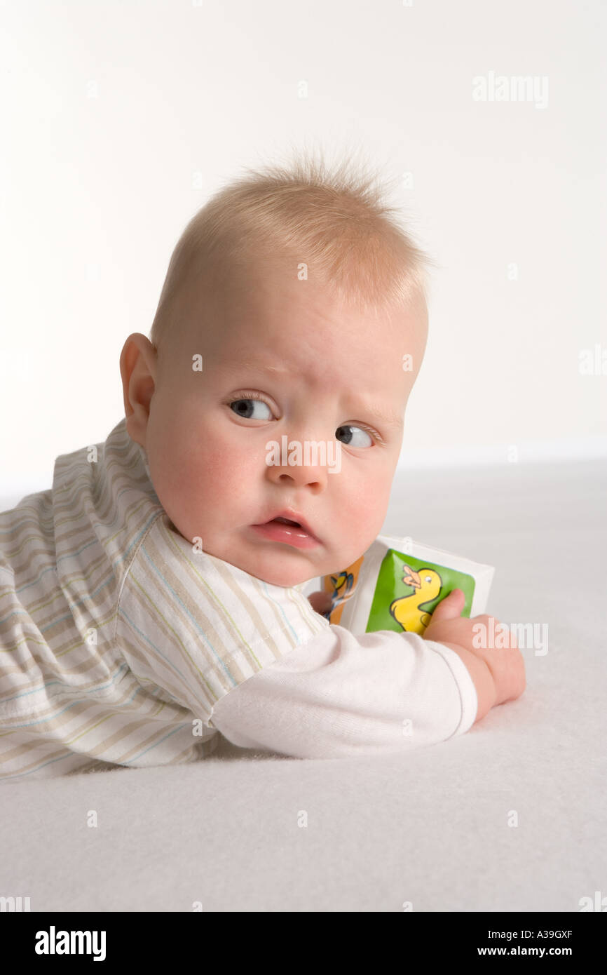 Portrait of a blond baby boy Stock Photo