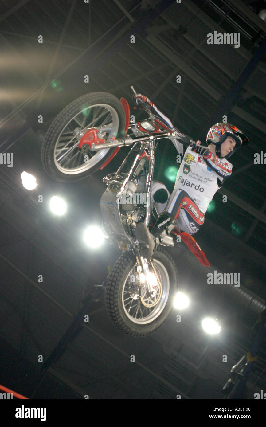 Jeroni Fajardo FIM world indoor trial championship odyssey arena belfast northern ireland Stock Photo