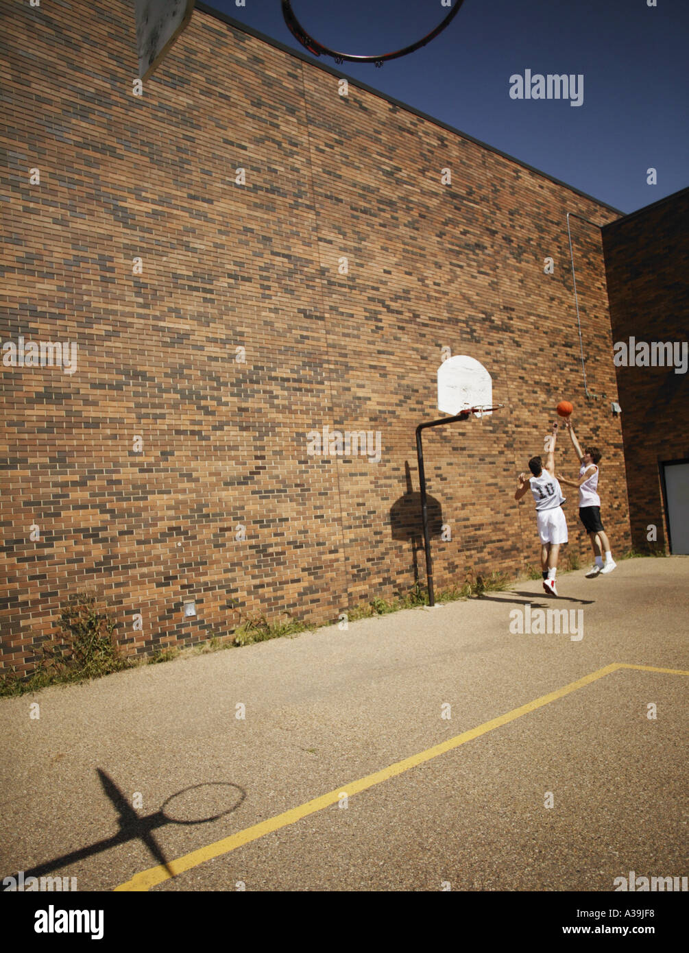 Two basketball players Stock Photo - Alamy
