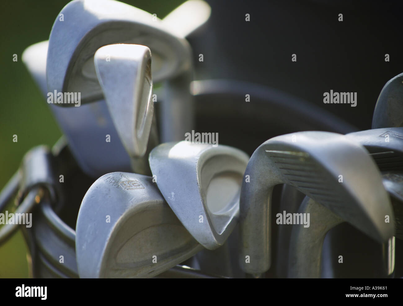 Set of golf clubs Stock Photo