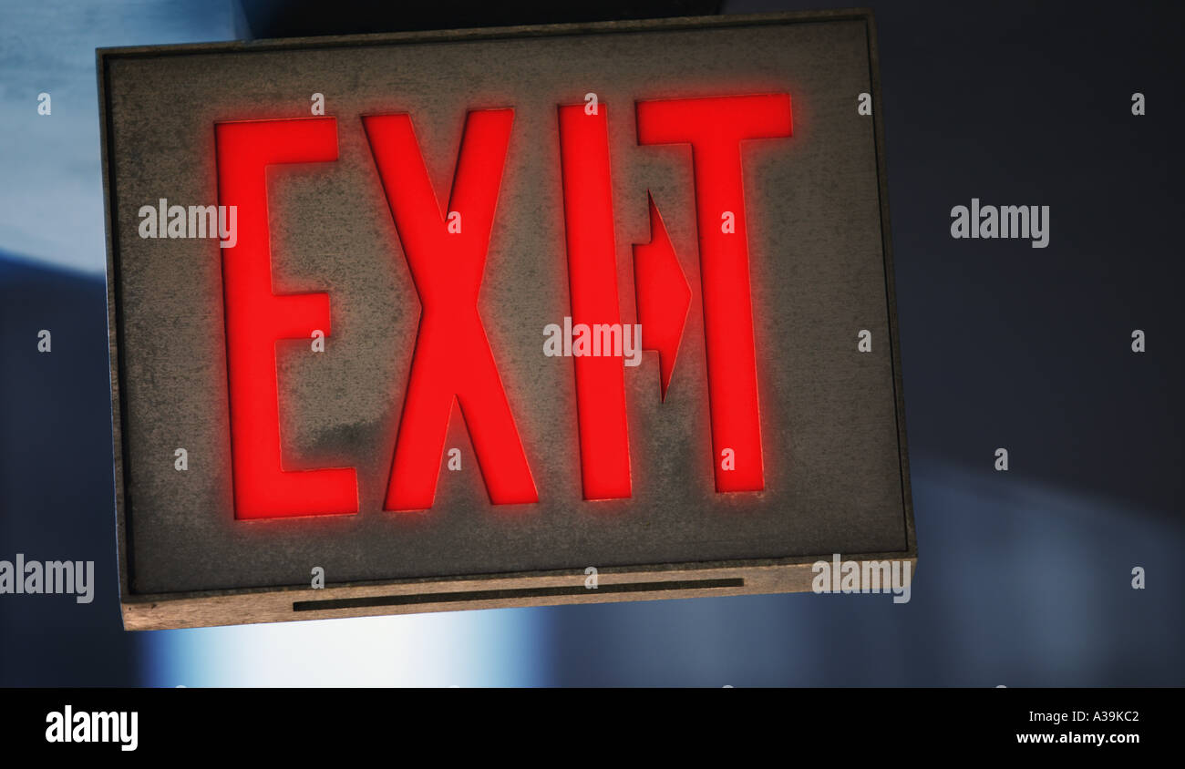 Exit sign Stock Photo