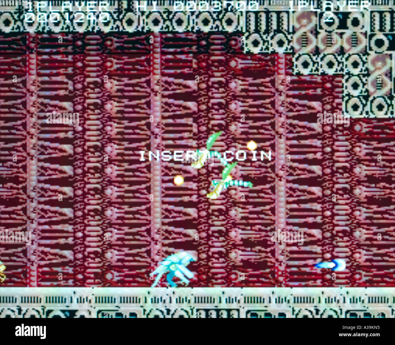 Act Fancer Cybernetick Hyper Weapon Data East Corporation Nihon Bussan A V Japan 1989 vintage arcade videogame screenshot Stock Photo