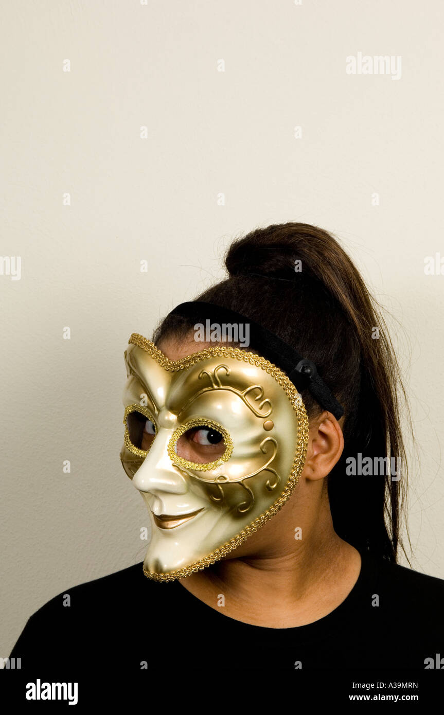 woman with a mask Stock Photo Alamy
