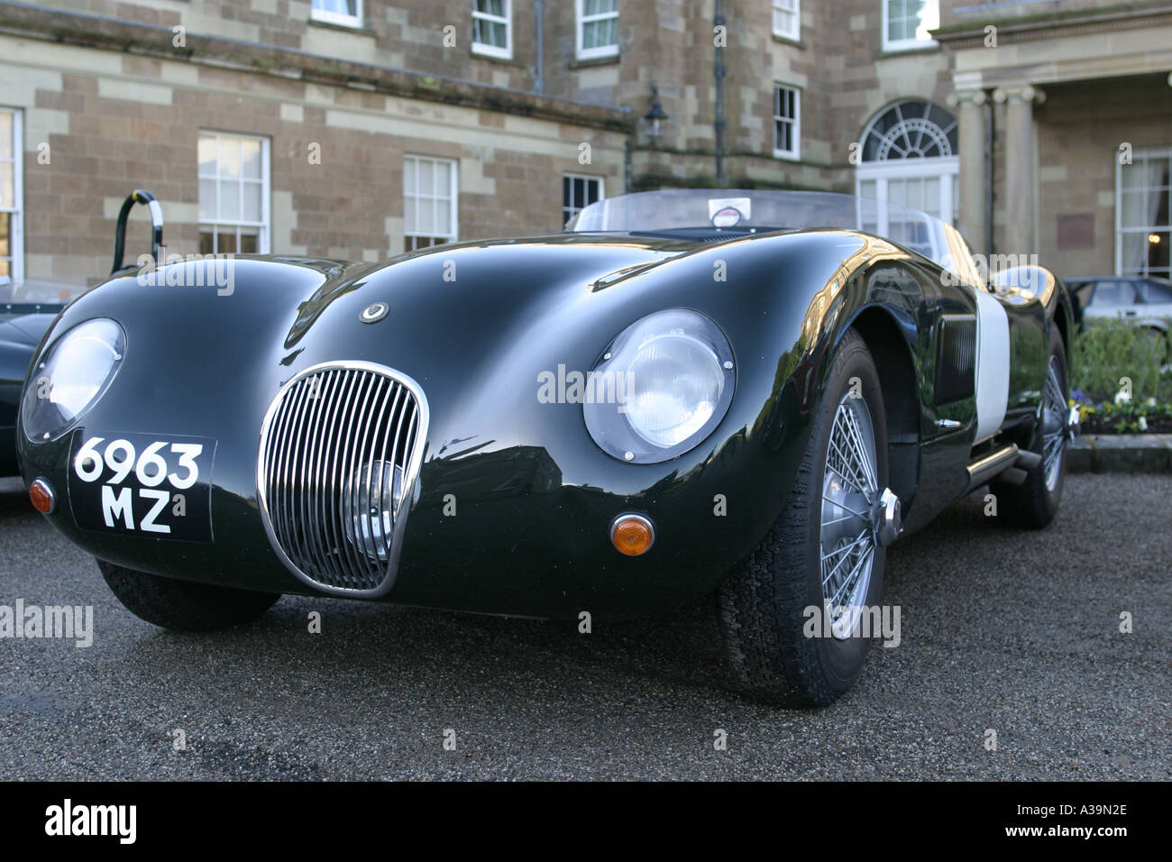 C type Jaguar outside Hillsborough castle County Down Northern Ireland