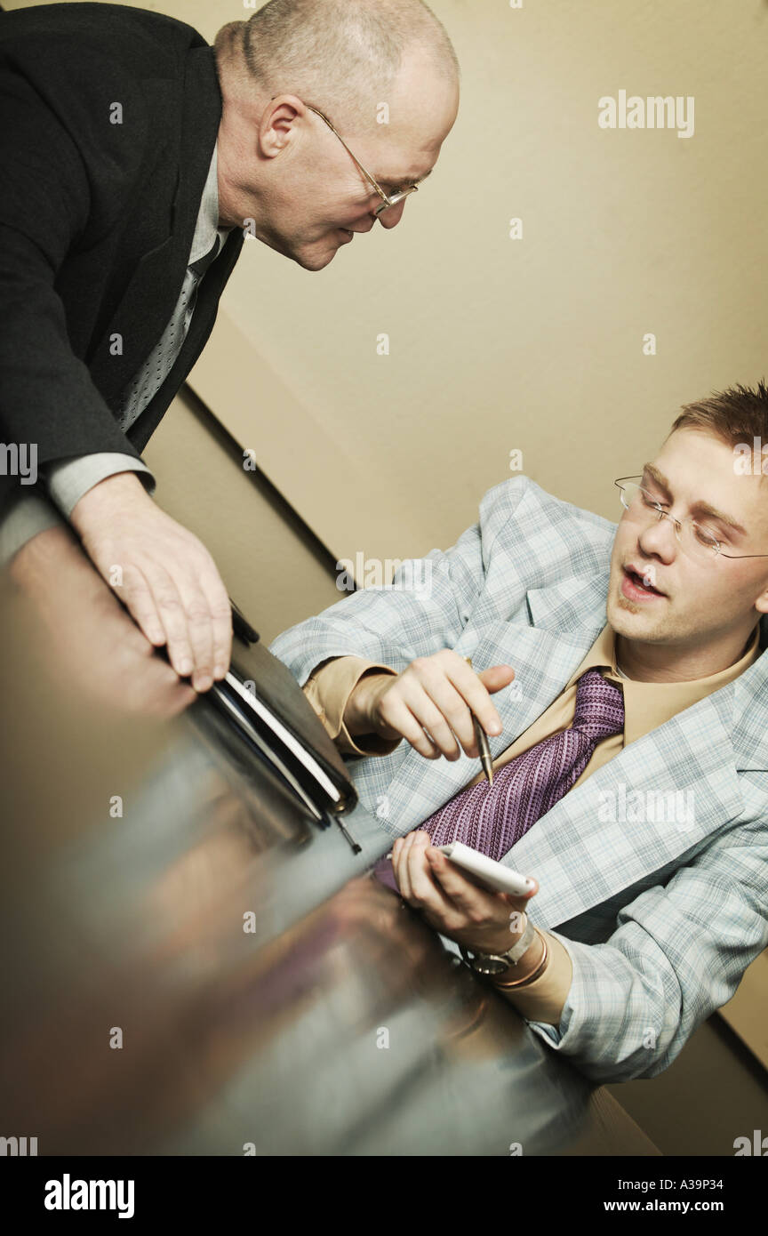 Two businessmen having a discussion Stock Photo