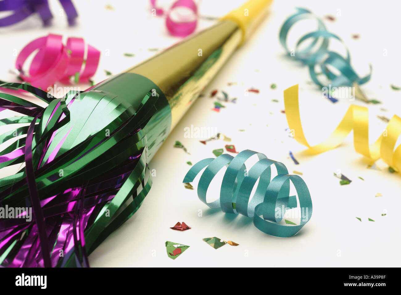 Party toy and streamers Stock Photo Alamy