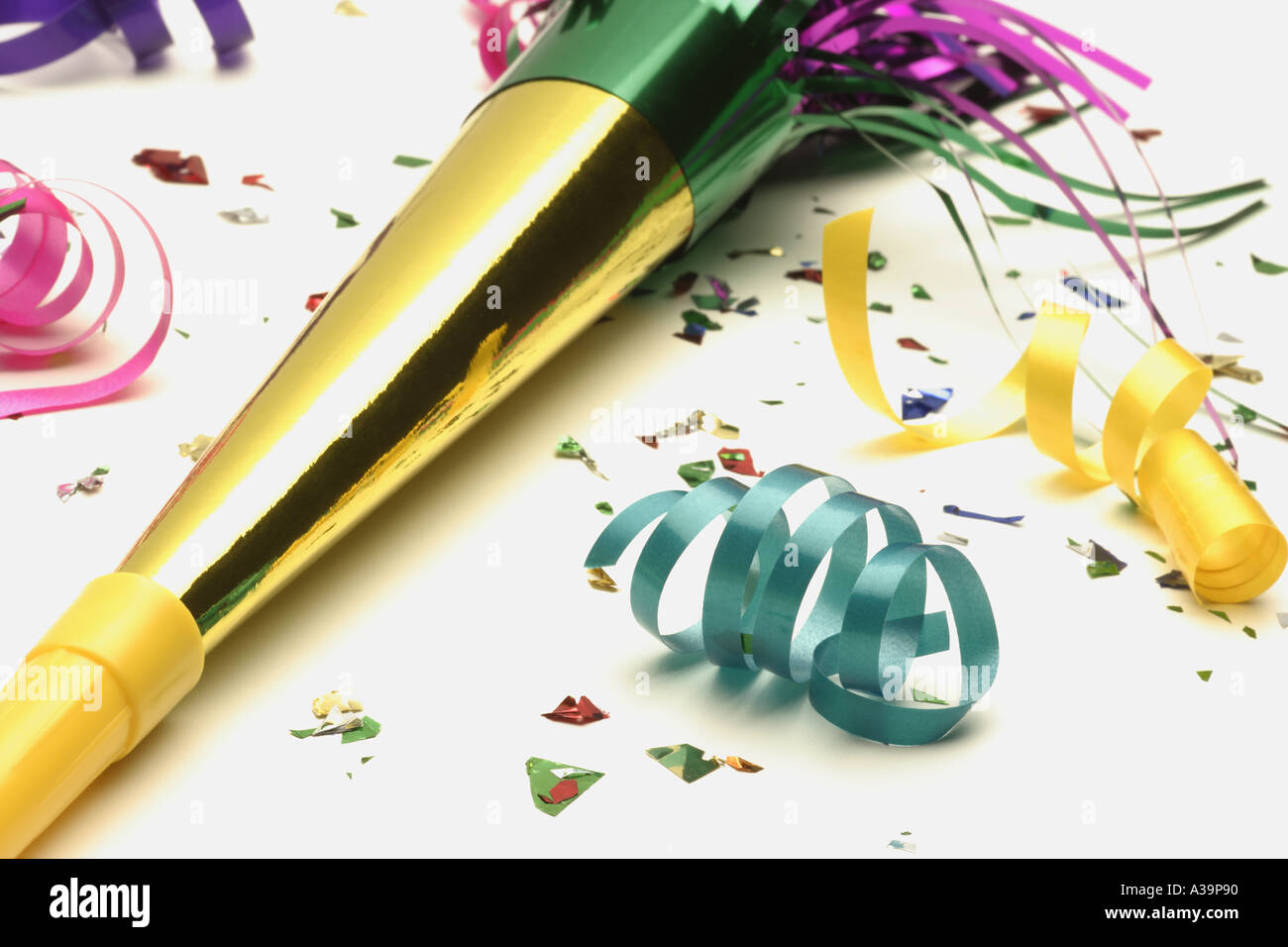 Party toy and streamers Stock Photo Alamy