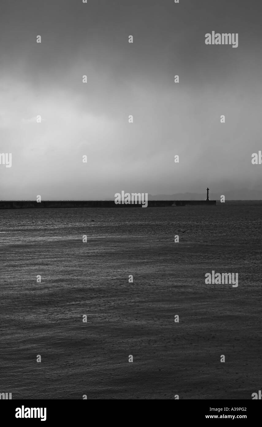 Small sea lighthouse in Black and White Stock Photos & Images - Alamy