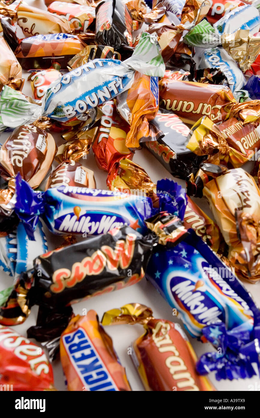 chocolate candy bars Stock Photo