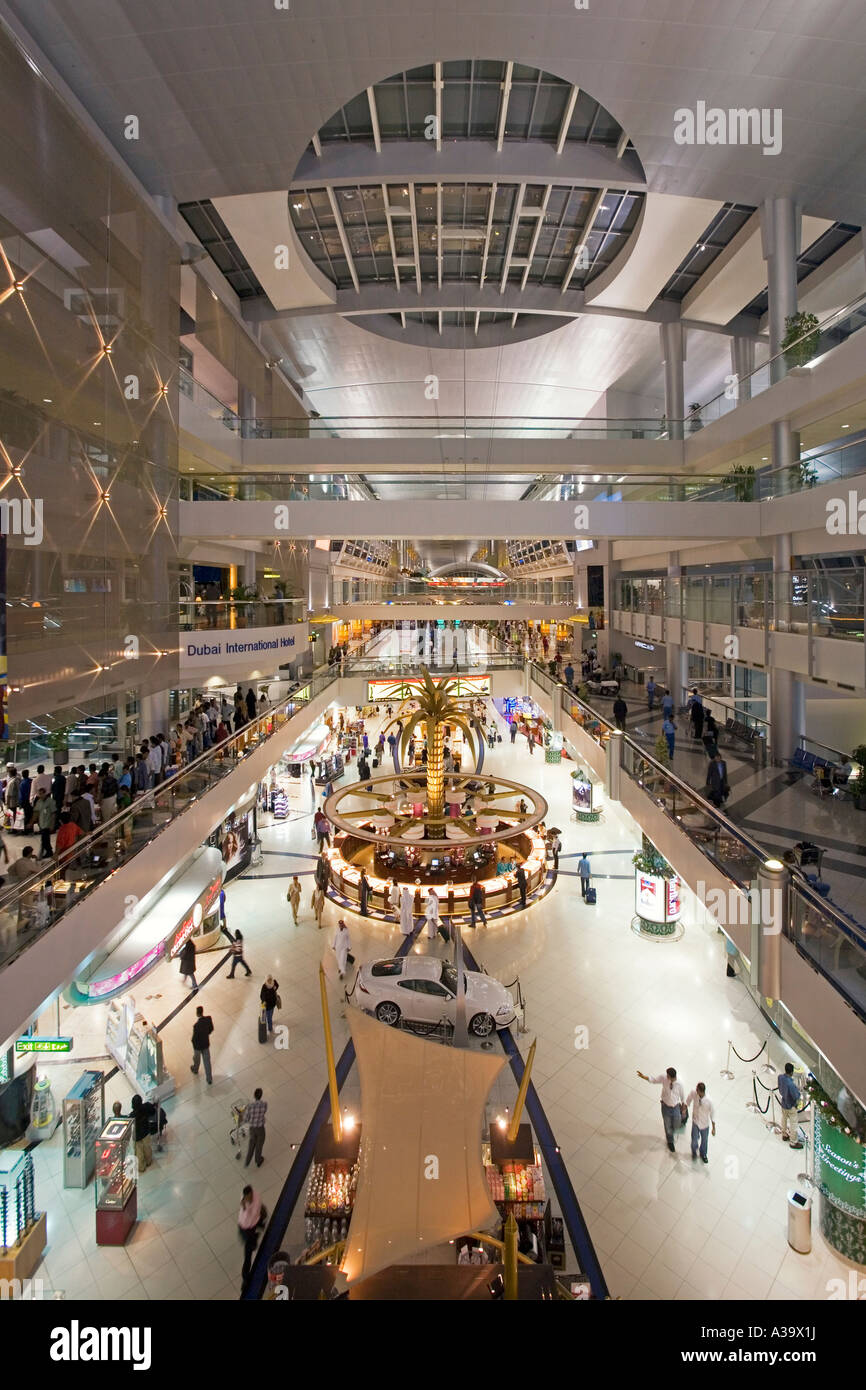 Dubai International Airport Dubai United Arab Emirates terminal Sheikh Rashid Terminal duty free shopping zone Stock Photo