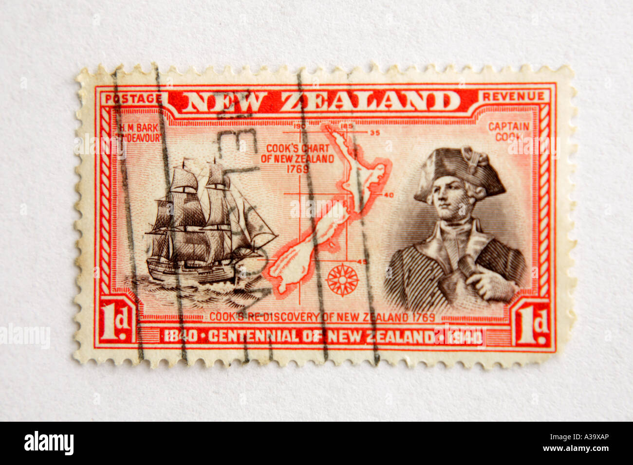 New Zealand postage stamp Stock Photo