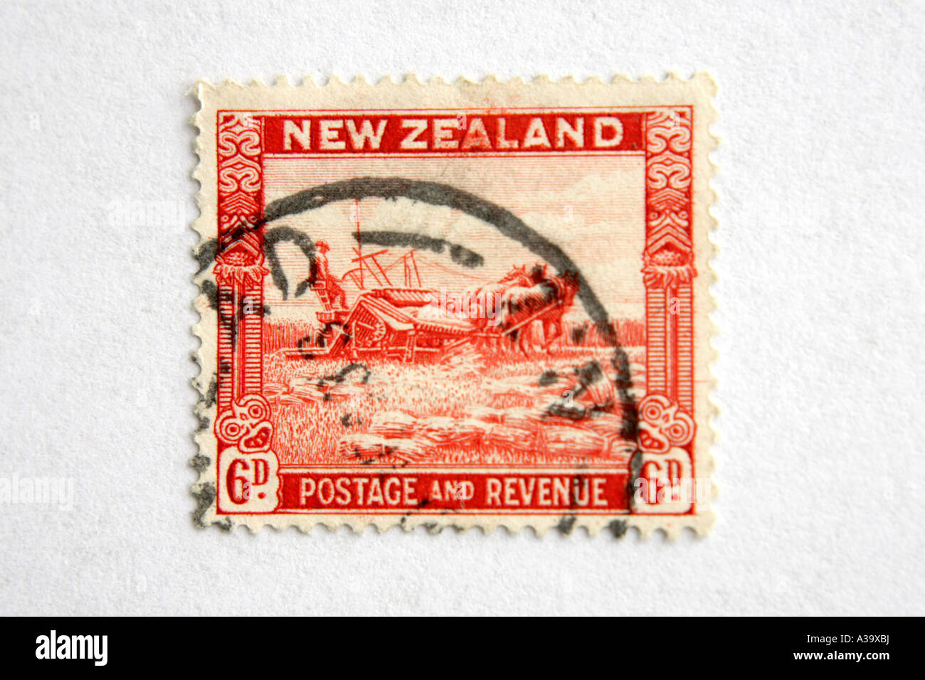 New Zealand postage stamp Stock Photo Alamy