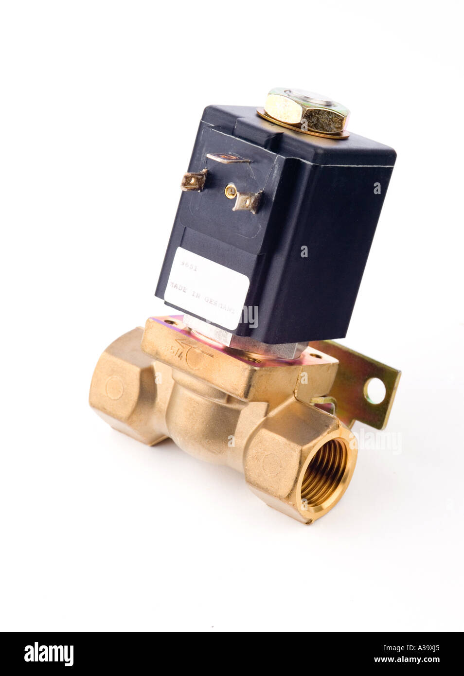 solenoid operated valve Stock Photo