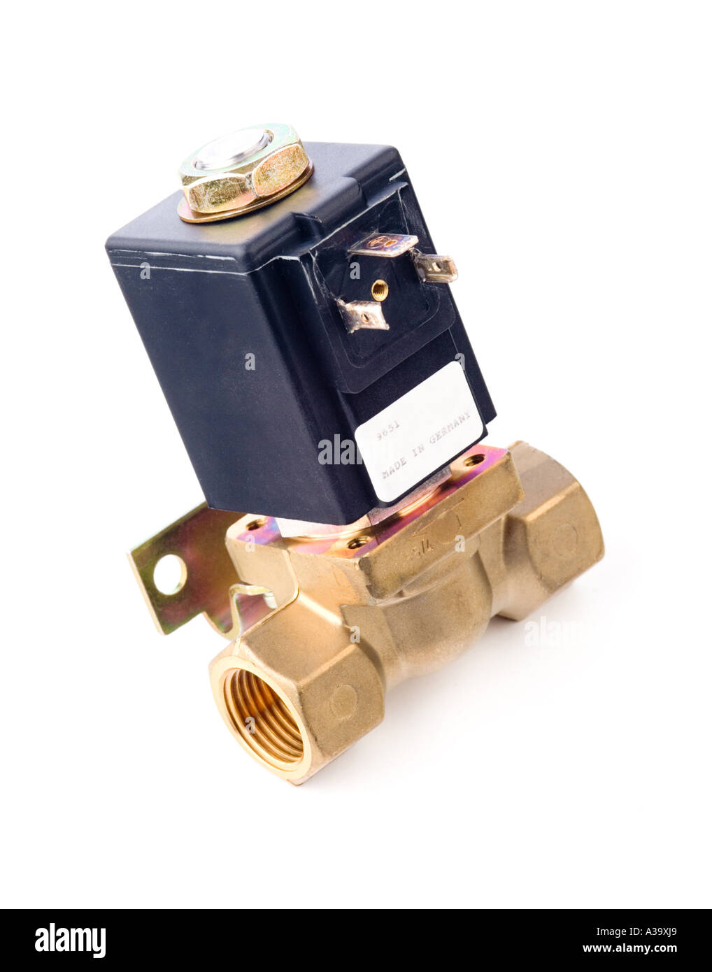 solenoid operated valve Stock Photo