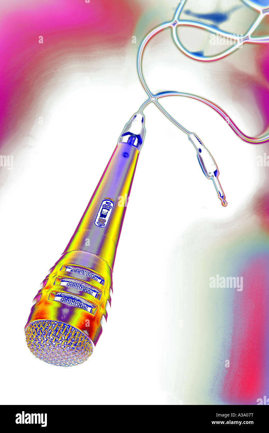 Special effects image of microphone Stock Photo Alamy