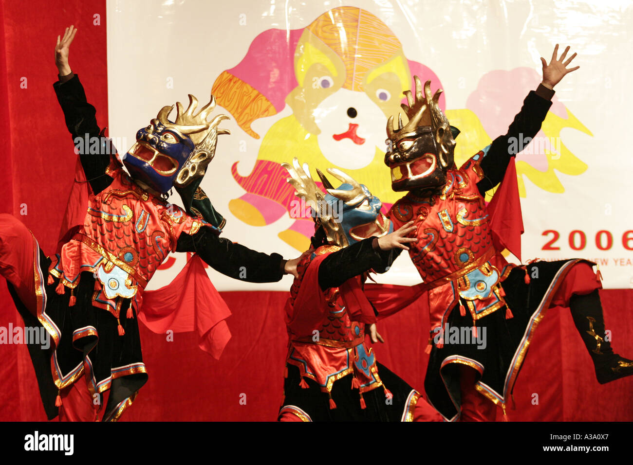 Chinese New Year  Celebrations in Trafalgar Square London UK Stock Photo