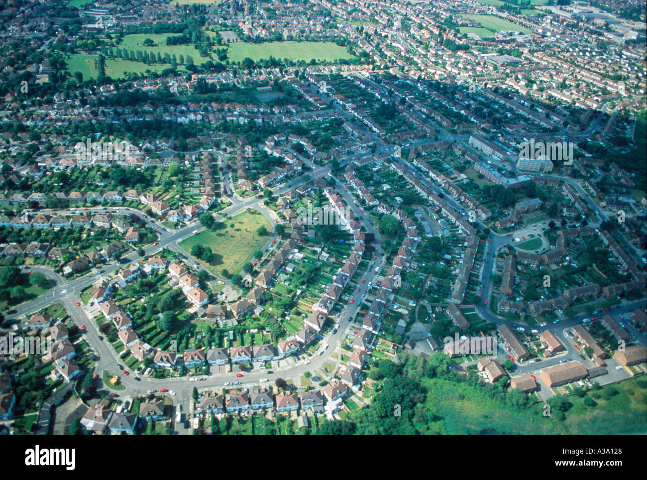 Suburb Aerial London Stock Photos & Suburb Aerial London Stock Images