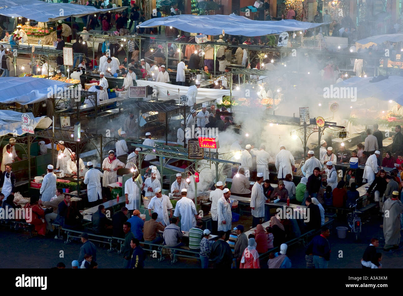 food stall in jemaa el fna square marrakech morocco Stock Photo