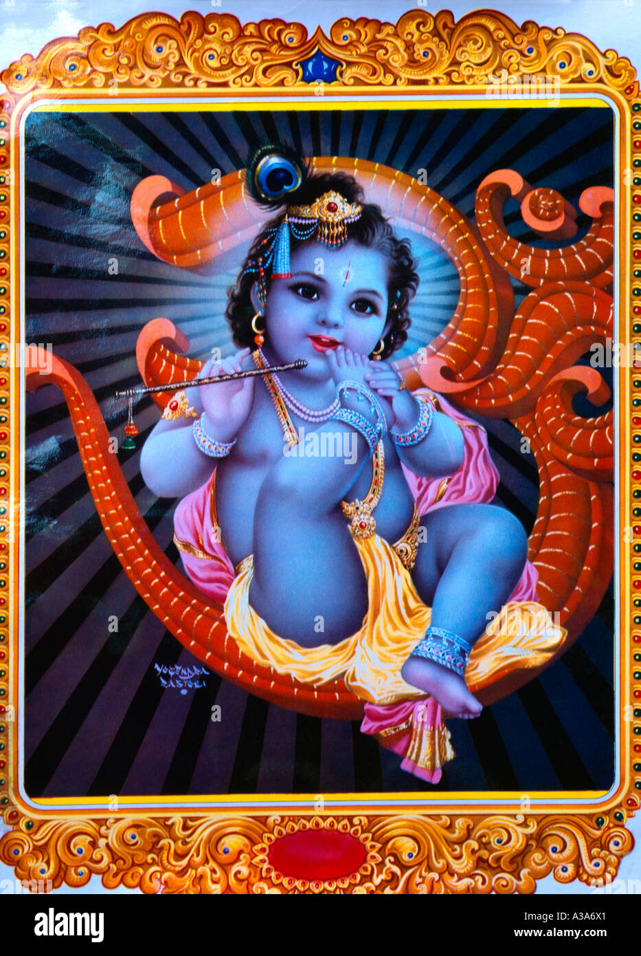 Baby Krishna Hindu Stock Photo - Alamy