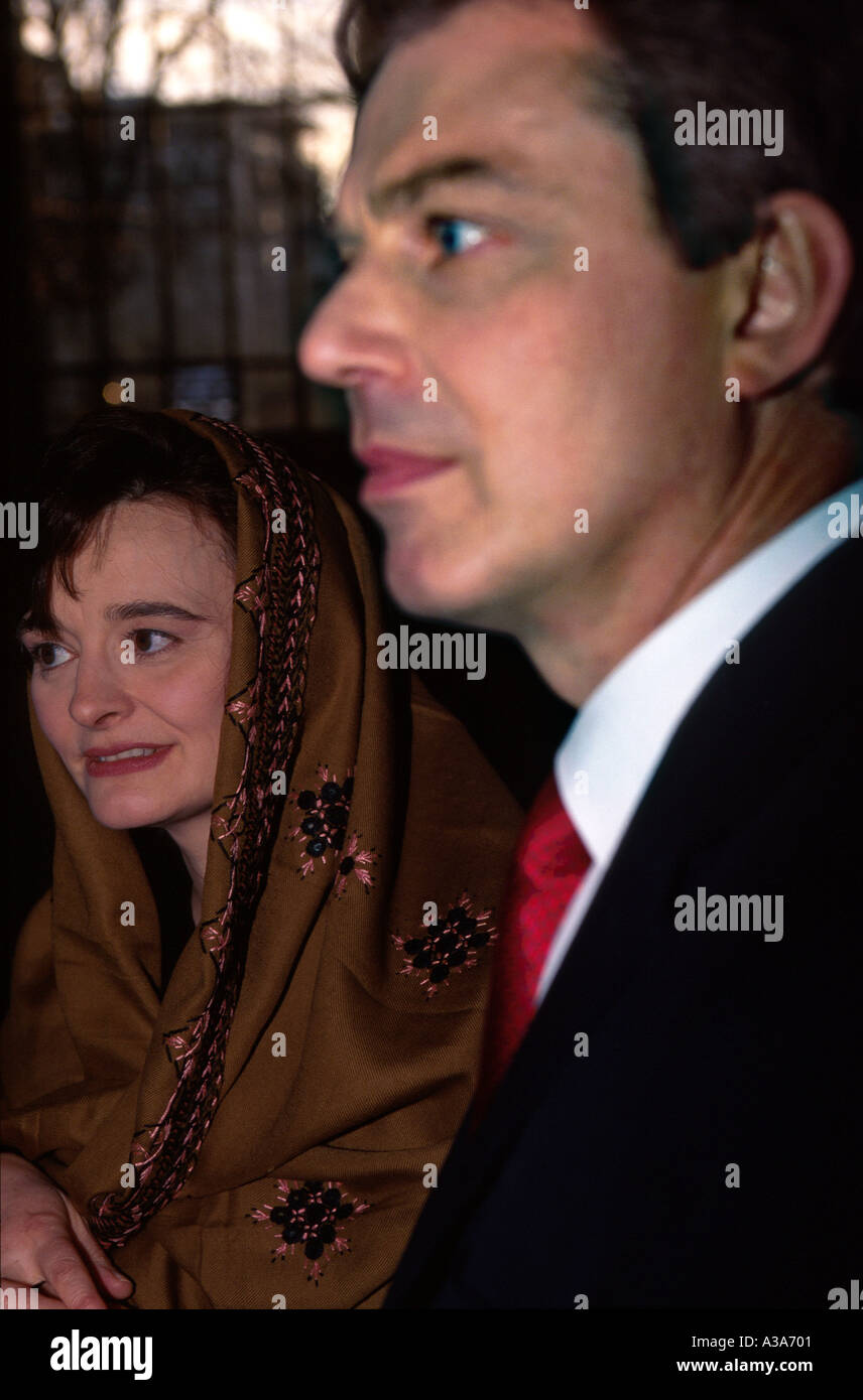 Tony Blair and his wife Cherie Stock Photo - Alamy