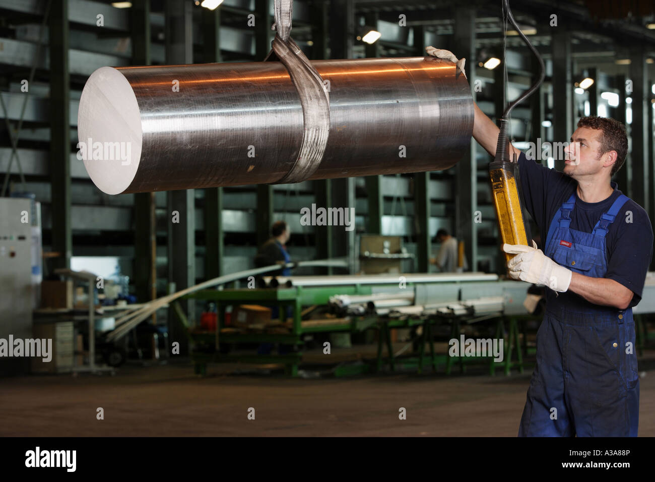 Factory building piece round bar hi-res stock photography and images