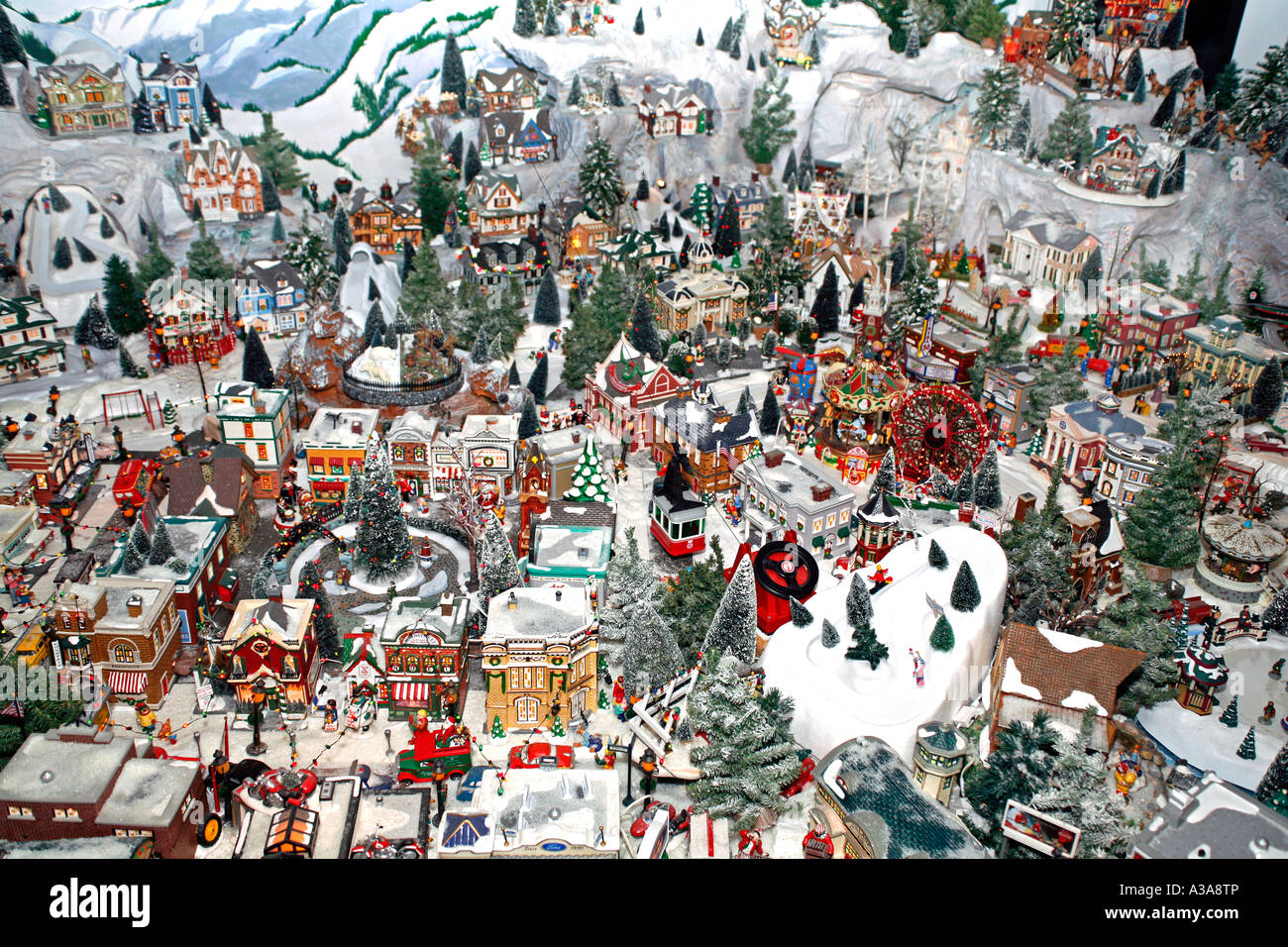 Christmas village display Stock Photo  Alamy