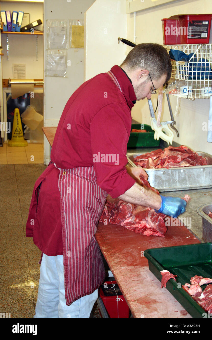 Famous Butchers on Isle of Lewis in Outer Hebrides in Scotland Stock Photo