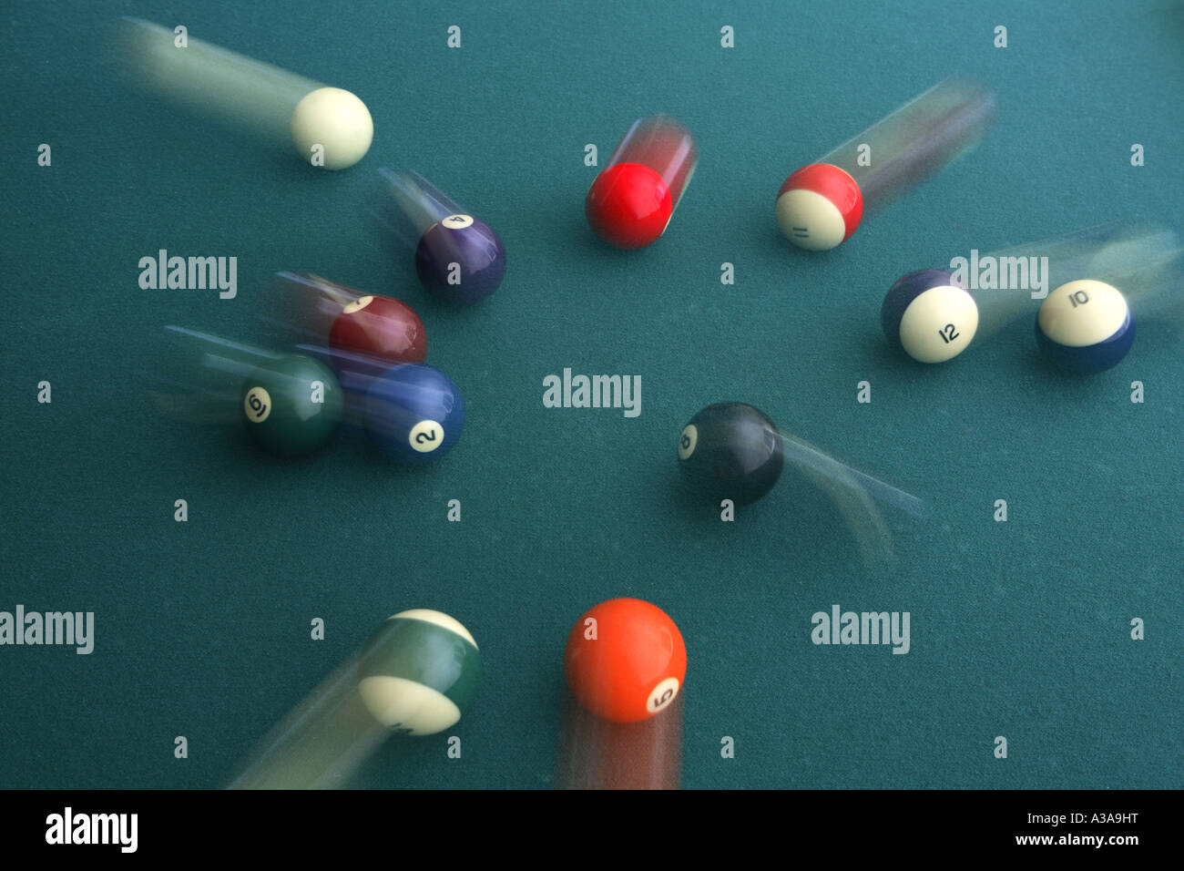 Pool Balls In Motion