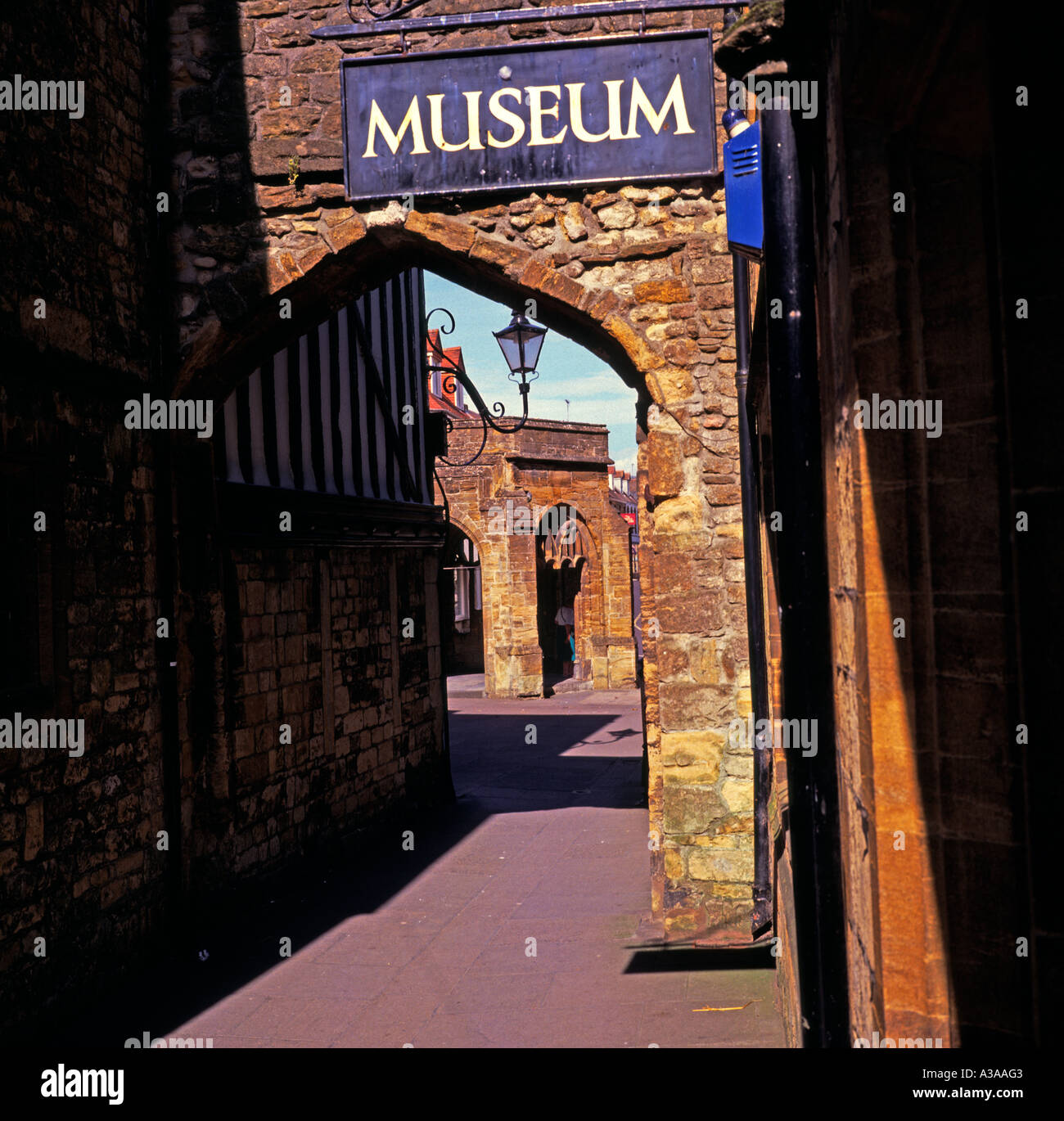 Sherborne Sign Museum sign and arch Sherborne Dorset England Stock Photo - Alamy