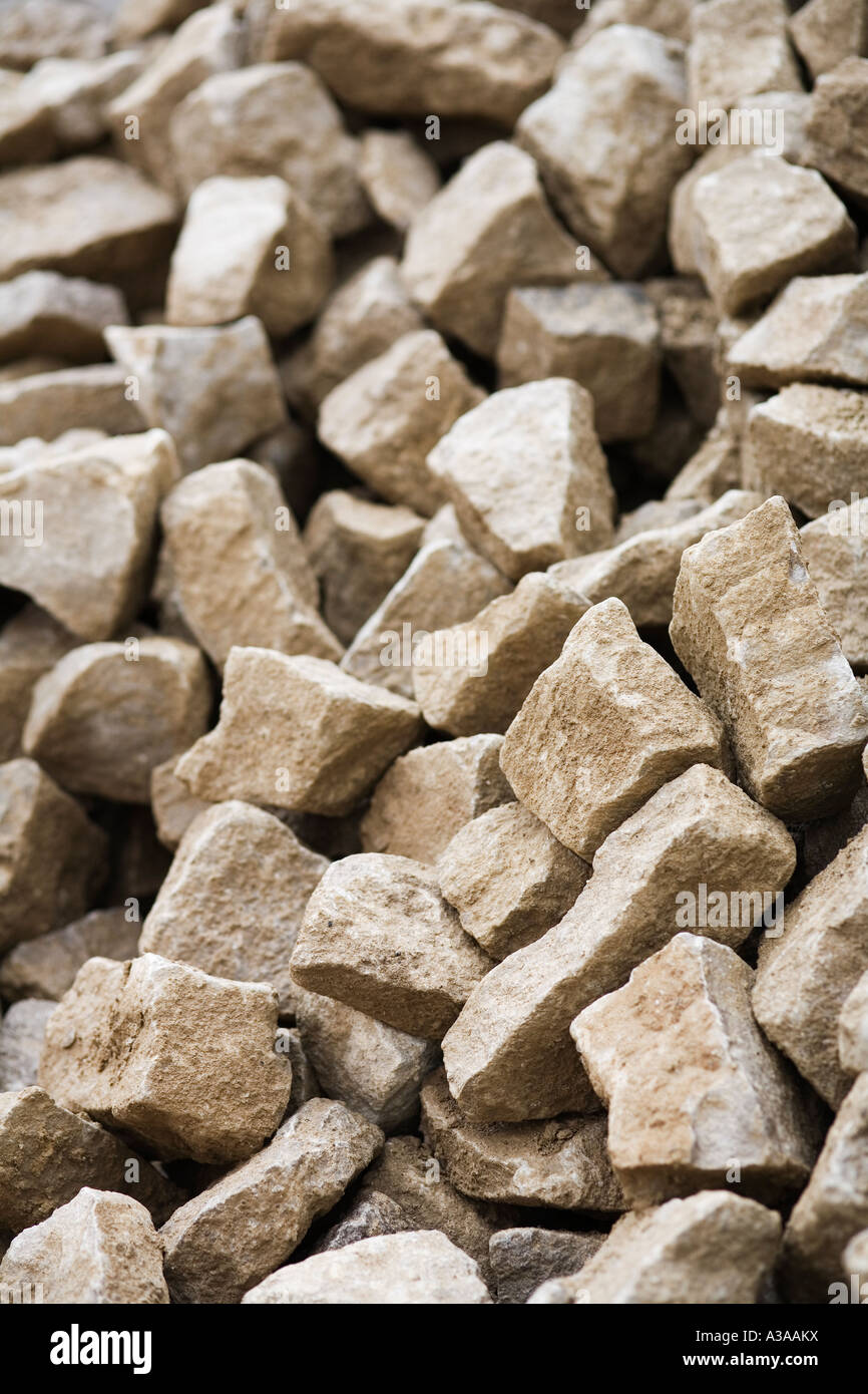 pile of rubble on a building site Stock Photo