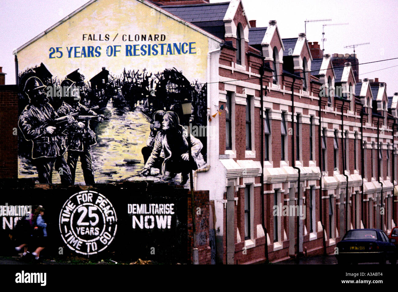 Nationalist Mural, Falls Road, Belfast Stock Photo