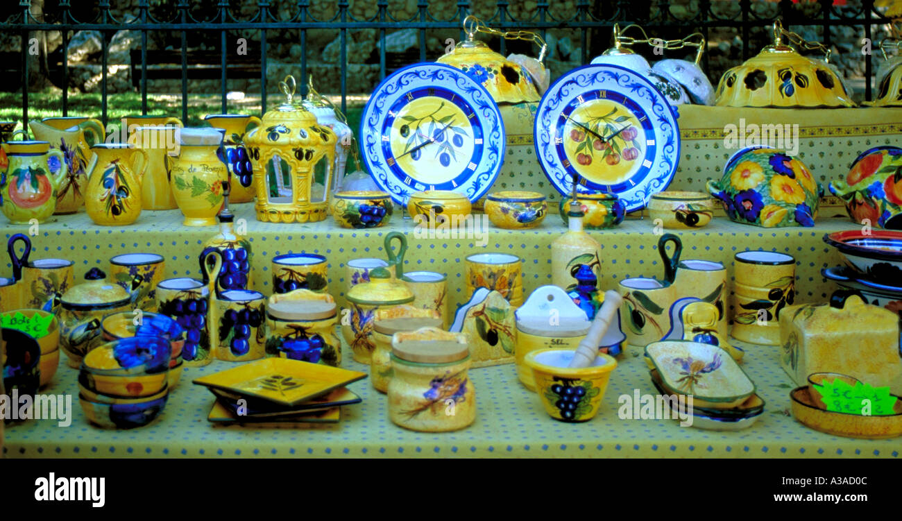 Market Pottery Arles Provence France Stock Photo Alamy