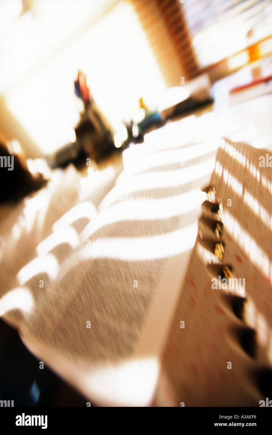 Open English Dictionary on desk Stock Photo Alamy