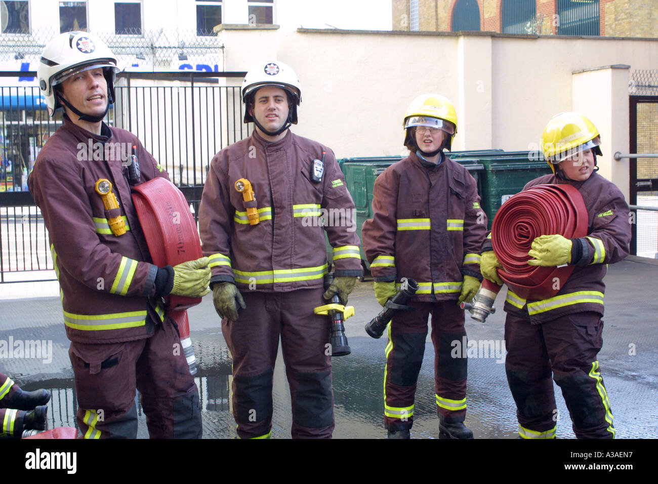 Fire hose training hi-res stock photography and images - Alamy