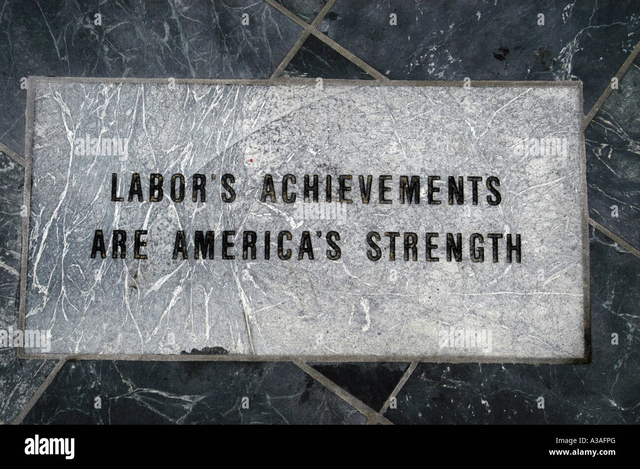 P23 051 Michigan Labor Legacy Landmark, Labor's Achievements, Detroit Stock Photo